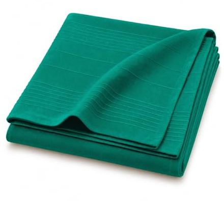 Douceur d'Intérieur, Plaid (220 x 240 cm) Lucile Emeraude, Polycoton Uni