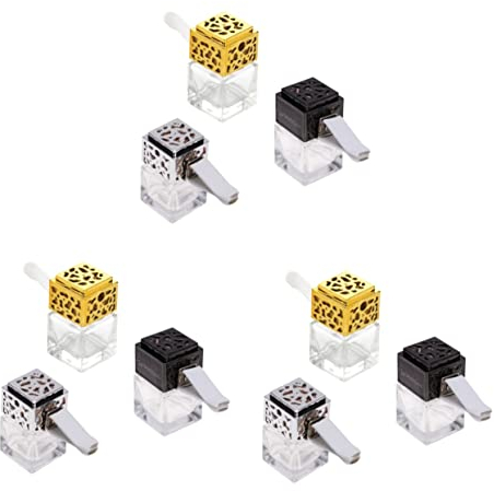 Beatifufu 9stücke Auto Fläschchen Mit Clips Parfümflaschen Für Auto-luftauslässe Drehbare Clips Stilvolles Design Für Angenehmen Duft Und Dekoration Im Fahrzeug