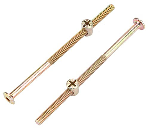 10 Pz Carbonio di Vis Lit, Vis 110Mm Acciaio Zincato Vite a Testa Piatta Esagonale Dado Testa a Martello (6 * 110mm 10 pz)