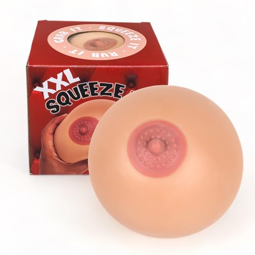 MIJOMA Weiche Knetbrust - Spaß und Stressabbau für Jeden Anlass! Entfliehe der Nervosität mit Unserem XL & XXL Spaß-Bringer. Ideal für Büro, Werkstatt & ausgelassene Feiern! (12 cm - ca. 900 g)