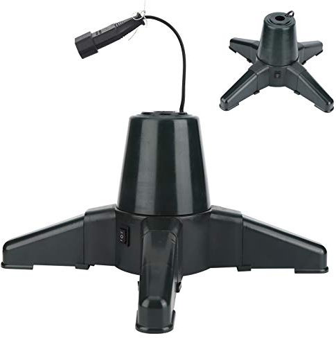 Ghzste Soporte para árbol de Navidad, Soporte Eléctrico Giratorio de 360 ​​Grados para árbol de Navidad, Estante de Soporte para árbol Estable para Decoraciones Navideñas en el Hogar