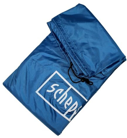 Scheppach Bâche de protection bleue | 1050 x 1200 x 1100 mm | Imperméable et résistante aux UV30 | Pour scies circulaires à bascule, fendeuses de bois, barbecues et bien plus encore