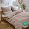 Blumtal Biancheria da Letto Stone Washed 135x200cm Lino e Cotone 40x80cm Alternativa Mussola Set Copripiumino 135x200 + 40x80 – Taupe