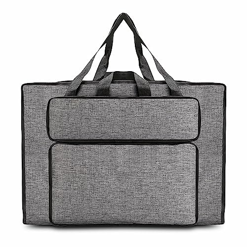 SJTJSPX Künstlerhandtasche, Künstlerbedarf, Tragetasche, Zeichenbrett-Tasche für A2, A3, tragbare Canvas-Zeichentasche, Handtasche, wasserdichte Aufbewahrungstasche für Skizzieren, Zeichnen, grau, a2,