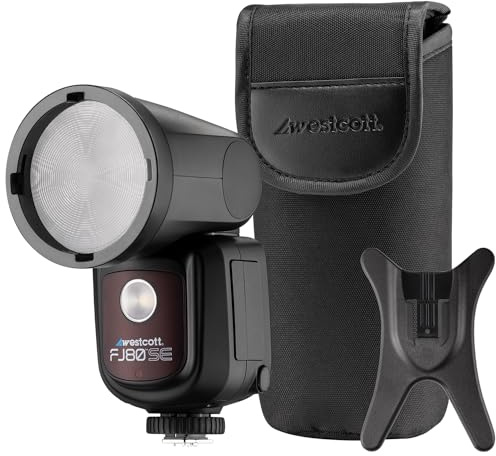 Westcott FJ80-SE 80Ws Speedlight - TTL and Manual for On-Camera & Off-Camera Flash (Multi-Brand Compatible) | Off-Camera Flash (Multi-Brand Compatible), An intuitive menu and LCD display, Integrated 2.4 GHz transceiver