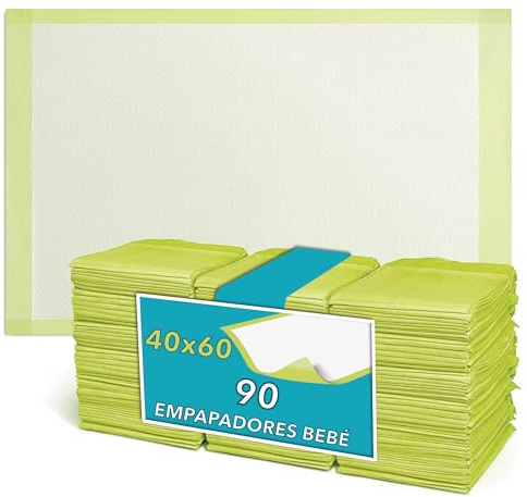 Dailee Bed Cambiador Desechable Bebe 40x60 - 90x Empapadores Bebé - 3 Bolsas de 30 Almohadilla Cambiadora Pañales - Sabanindas para Recién Nacido