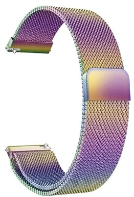 HNRYKJ Edelstahl Mesh Uhrenarmband 18mm 20mm 22mm Armband Magnetverschluss Schnellverschluss Smartwatch Ersatzarmbänder für Damen Herren