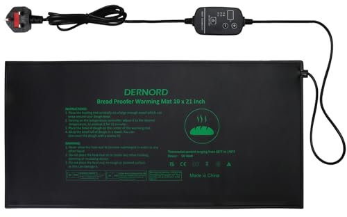 DERNORD Dough Brewing Heat Pad Bread Proofer Warming Mat with Thermostat Bread Making Heating Mat 53 X 25 CM for Yogurt Baking Bread Food Warming