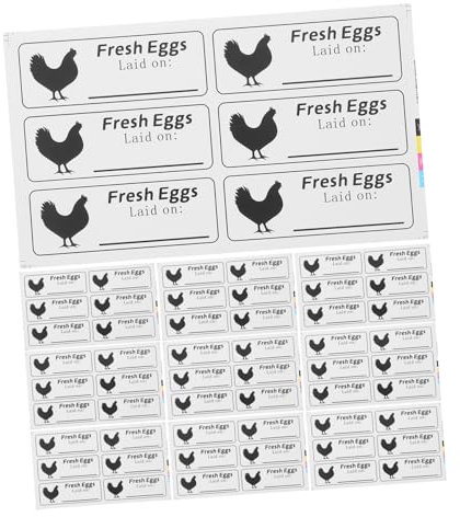 OFFSCH Egg Produce Dates Label Stickers Self-Adhesive Handwritten Egg Care Stickers 240pcs Date Tracking and Packaging