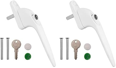 Yale YES-WHMS-WH Essentials Multi Spindle UPVC Window Handle - White (Pack of 2)