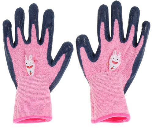 WESIEVYA Junge Mädchen Gartenhandschuhe Aus Polyester rutschfest Für Outdoor-aktivitäten Angelhandschuhe Für Kleinkinder Arbeitshandschuhe Für Camping Und
