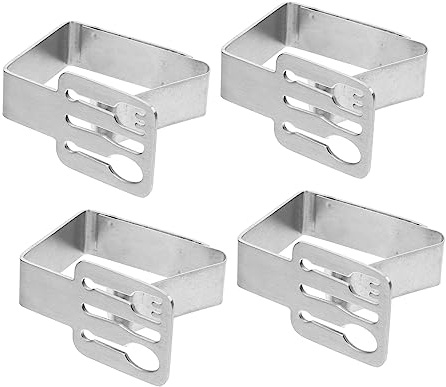 Alipis 1 Juego Clip De Mantel De Acero Inoxidable Pinzas para Manteles Clips Claros Sujeta Manteles De Mesa Sujetamanteles Clip para Mantel De Acero Inoxidable Silver 6 Piezas