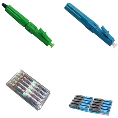 FTTH LC SC FC Fiber Optic Cold Contact Quick Connect FC Pre-Embedded Wire Terminal Fiber Optic for Home (SCAPC 10pcs)