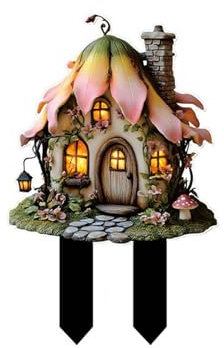 Gartenfiguren für DraußEn Gartendeko für Skulpturen DraußEn Statue Gartendeko Ornament Miniatur Figuren Blumentopf Pfähle Aus Acryl,Gartenfiguren Dekoration für Drinnen und Draußen (Color A)