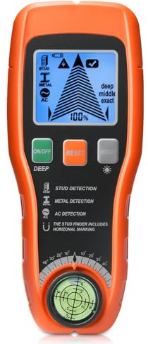 Leitungssucher Ortungsgerät: Handgerät Wand Scanner Detektor 7-in-1 Elektrisches Metallsuchgerät Kabelfinder Stromleitungsfinder Leitungssuchgerät Holz Wand (Keine Batterien enthalten)