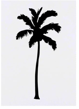 Azeeda 'Palm Tree Silhouette' Temporary Tattoo - Water Resistant, Skin-Safe, Non-Toxic Transfer (TO00092231)