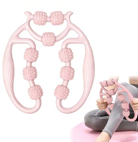 Xanthelle Faszienrolle, 9-Rad Massageroller Beine, Lymphdrainage & Cellulite Massagegerät, Muskelmassage Stick für Tiefengewebe, Body Sculpting für Oberschenkel