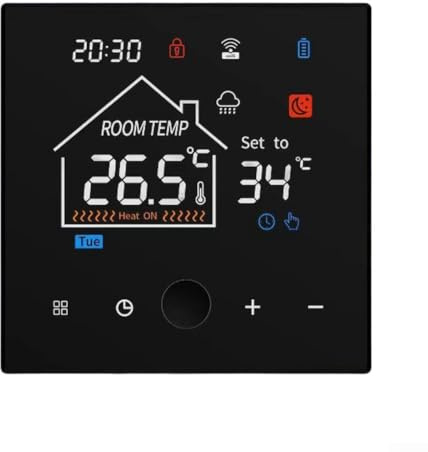 Termostato alimentado por pilas, programable, WiFi USB, compatible con caldera de gas, calefacción por suelo radiante, control de temperatura, certificado