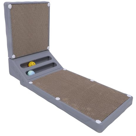 Plyisty Rascador Vertical Desmontable en Forma de L para Gatos de Interior, Almohadillas Reemplazables Montadas en la Pared para Proteger Muebles y Afilar Garras de Gato Grandes, Material Corrugado,