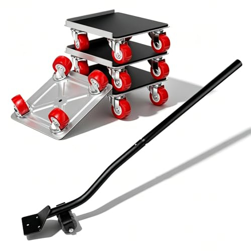 Zencantorous Kit Sollevatore Mobili, Carrello per Mobili, Kit Spostamento Mobili con Sollevatore, 4 Ruote Girevoli 360°, Rotelle per Spostare Mobili per Spostare Diversi Mobili Pesanti, Carico 300kg