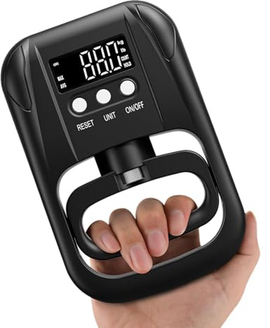 Allenatore per la della presa della mano - Dinamometro elettronico Esercitatore per le mani 265 libbre 120 kg, misuratore di resistenza digitale regolabile per studenti adulti, terapia fitness s