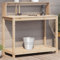 ShGaxin Table de plantation avec étagères en bois de pin 108 x 50 x 109,5 cm, serres, potager, établi de jardinage, banc de travail pour pots, table de jardinage - 832412