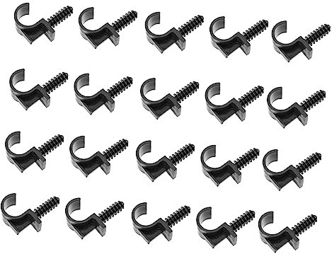DOITOOL 100pcs Plastic Water Pipe Clamp Single Clip Fixing Bracket for Pipe Fixing