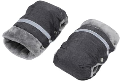 Handwärmer Kinderwagen Kinderwagen-Handwärmer, Winterfäustlinge, dicke, warme Handschuhe, wasserabweisend, wärmend, universell(Gray)