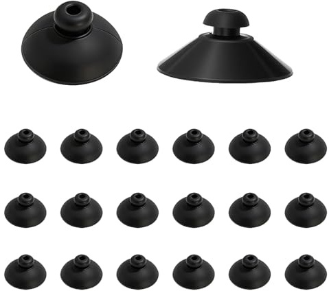 Small Suction Cups, 28mm Fish Bowl Tools Lid Clips Sucker, 20 Pcs, Black