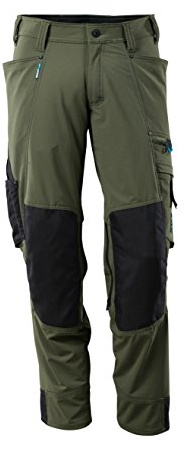 Mascot Herren 17179-311-33-82c56 Mascot Hose mit Knietaschen Stretchstoff Hose größe 82C56 moosgr n, Moosgrün, 56 EU