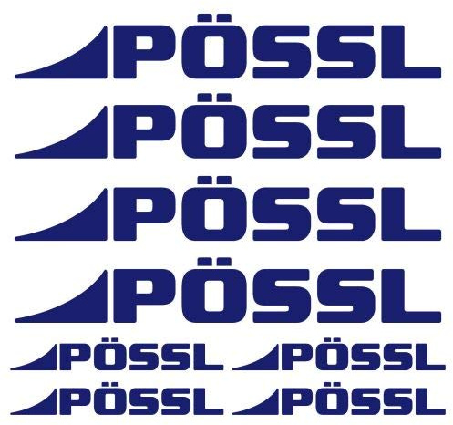 myrockshirt PÖSSL Aufkleber Aufkleber Wohnmobil Camper Wohnwagen Caravan Camping Sticker 8 Stücke ca.30cm Aufkleber Autoaufkleber Sticker Decal ohne Hintergrund UV&Waschanlagenfest