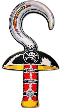 Liontouch - Piratenhaken für Kinder - 3-6 Jahre | Spielzeug für Jungen & Kleinkinder mit Totenkopf-Motiv | Sicheres Zubehör für Piratenabenteuer in der Karibik | Perfektes Accessoire für Kostüme | Piraten-Zubehör mit Totenkopf-Motiv, Schatzsuche, Rollenspiele, Kostümabenteuer und Verkleidungsspaß für Kleinkinder, Jungen
