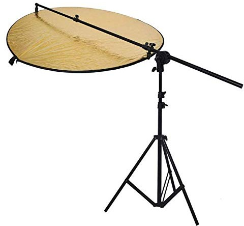 Réflecteur à disque pliable 5 en 1 de 80 cm et kit de support de perche pour support de réflecteur en PVC, toile de fond en papier, photographie vidéo
