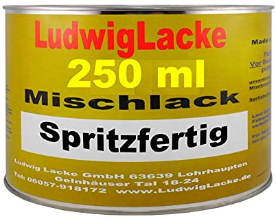 250ml Autolack spritzfertig für Audi Tornadorot LY3D