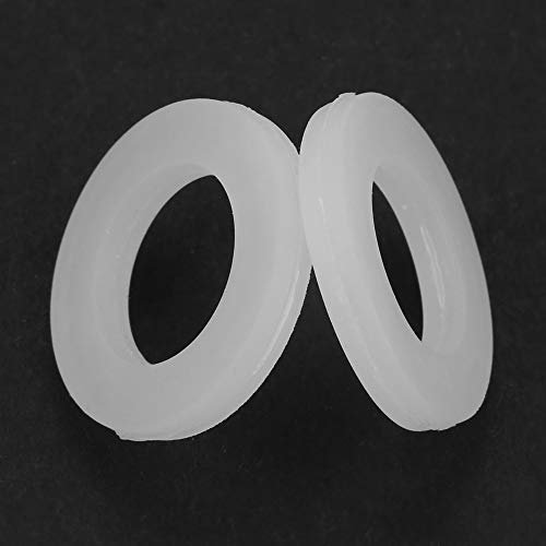 Rondelle per tubo doccia, 12 pezzi Rondelle in gomma O-ring Guarnizioni Guarnizione piatta, Guarnizione in silicone bianco, Distanziali piatti rotondi in plastica per soffione doccia Tubo(1/2 inch)