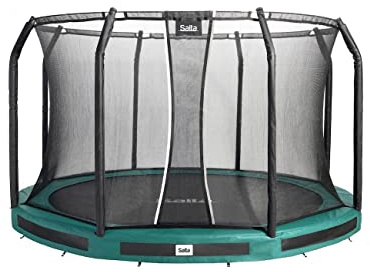 Salta Premium Ground - Bodentrampolin mit Sicherheitsnetz - Rund - ø 251/305/366/396/427 cm - Grün/Schwarz (⌀ 366 cm, Grün)
