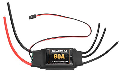 RiToEasysports Brushless ESC, Hochpräziser RC-Stromregler, Hochleistung 80A elektronische Steuerung für Rennautos, Drohnen und Hobbyisten, Profis, Kinder