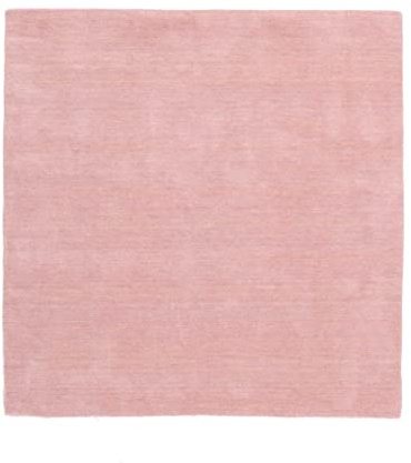 RUG PRINCE Tappeto di lana Gabbeh tinta unita 200 x 200 tessuto a mano quadrato rosa tinta unita a mano b