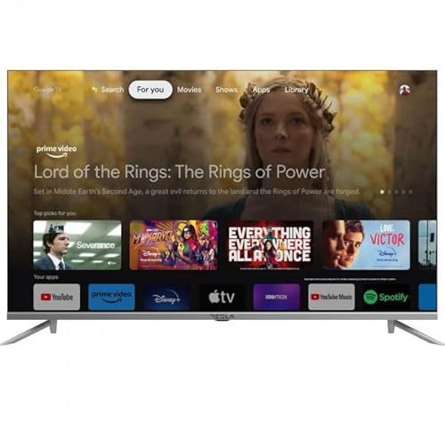 tesla 43S635SFS 43 Google TV (Google Play store, Google Play games, Chromecast, Google asisstant), FHD, Silver color, Metal base, BOX speakers, HDMI, USB, LAN, WiFi, Bluetooth, DVB-T/T2/C/S/S2