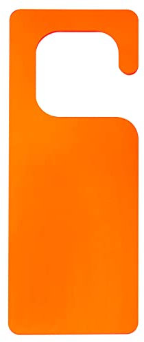 sourcing map Türaufhänger-Schild, 25 cm Acrylschild Türknauf Aufhänger DIY Blank Türanhänger für Handwerk Home Office, Orange