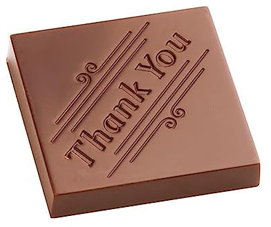 CW1853 - Chocolate World - “Thank You” Caraque Polycarbonate Mould