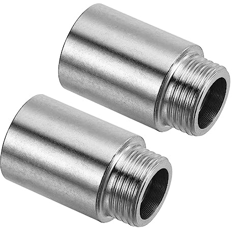 PATIKIL Shower Head Extension Arm, 2 Pack Stainless Steel G1/2 Male to Female Thread 30mm Length Pipe Fitting Shower Head Extender