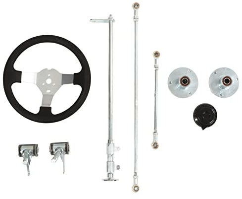 Aramox 300 mm Go Kart Lenkung Set Spurstange Kugelgelenk Zahnstange