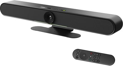 IPEVO VC-B4K UHD 4K Video and Audio Conference Room Camera System, All-in-One Video Bar, Voice Detection and Auto Framing, 6 MEMS Mic/20W(2x10W) speakers/120°FOV, Smartphone/Laptop/Tablet - Black