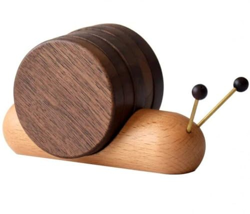 Holz Untersetzer, Die Für Getränke Süße Schneckenrunde Getränk Untersetzer Halter Für Kaffeetisch -esstisch -Tisch -untersetzer Gesetzt Werden