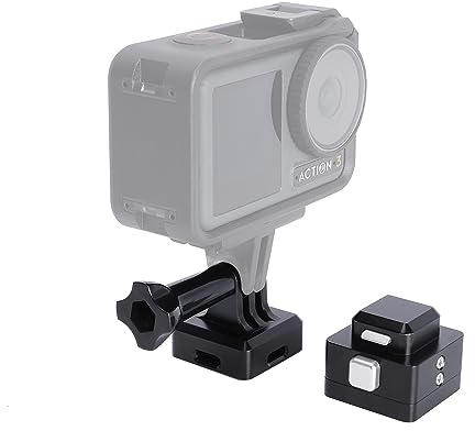 NICEYRIG Adaptateur de Fixation à dégagement Rapide pour GoPro Hero 11/10/9/8/7, Plaque de Base pour caméra d'action DJI Osmo Action 3/4 pour Perche d'extension, trépied, Support de vélo, Chariot