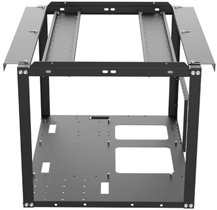 Bergbaurahmen, offener Rahmen Computergehäuse | PC-Gehäuse Rahmen für | Computergehäuse – Prüfbank im Freien, stapelbar, Rackständer, Desktop-Chassis, Zubehör zum Entfernen von Teilen