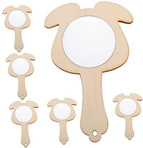 TOYANDONA 6stücke Mädchen Spiegel Unvollendete Handspiegel Für Kreative Bastelprojekte Für Mädchen Fördert Handwerkliche Fähigkeiten Und Fantasie Für Bastelstunden Und Partys