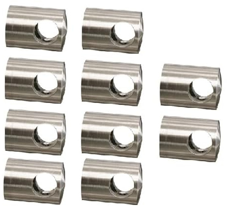 10 x Edelstahl Querstabhalter Ø Stab 12 mm Flacher Anschluss V2A Traversenhalter VA Treppengeländer Geländer Treppen Balkongeländer Terrassengeländer Balkon Terrasse (10Quer1200)