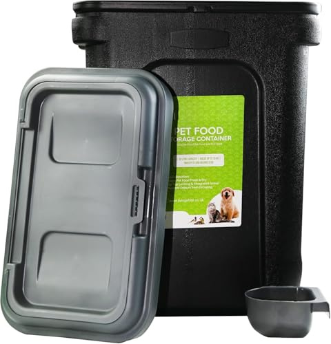 SereneHub 30L Pet Food Storage Container, Airtight Storage Bin for Dog and Cat Food Bird Seeds